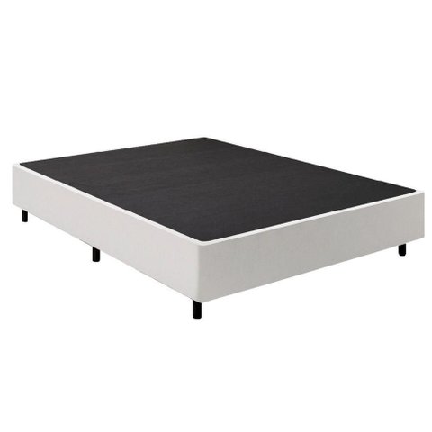 Cama Box Base Casal Queen 1,58m Suede Marsala Branco