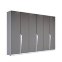 Ver imagem 3 de Guarda-roupa Casal Luxe 2,42 Metros 6 Portas 4 Gavetas Branco/cinza - Panorama Móveis