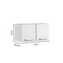 Ver imagem 3 de Cozinha Completa Múltipla 14 Portas 2 Gavetas Aço 245cm Branco e Preto