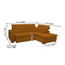 Ver imagem 2 de Sofá Istambul 2.60x1.90m Retrátil e Reclinável com Chaise - Terra