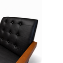 Ver imagem 5 de Poltrona Zara Corino Moderno Sala de Estar Escritório Quarto:preto