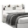 Cabeceira Dubai Mdf Prateleiras Portas Correr Quarto Moderno:casal/branco - 2