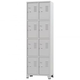 Roupeiro de Aço 8 Portas Cinza - Ultra Móveis - 1