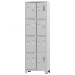 Roupeiro de Aço 8 Portas Cinza - Ultra Móveis