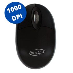 Mini Mouse Usb 1000 Dpi Standard Newlink Preto Mo304cnl - 3