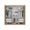 Ver imagem 3 de Guarda Roupa Casal Crsal 3 Portas de Correr 4 Gavetas MDP Madeirado Multimóveis 185,5cm