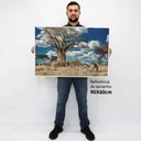 Ver imagem 3 de Quadro Decorativo em Canvas Zebras na Selva TaColado Moldura Madeira 90 x 60cm