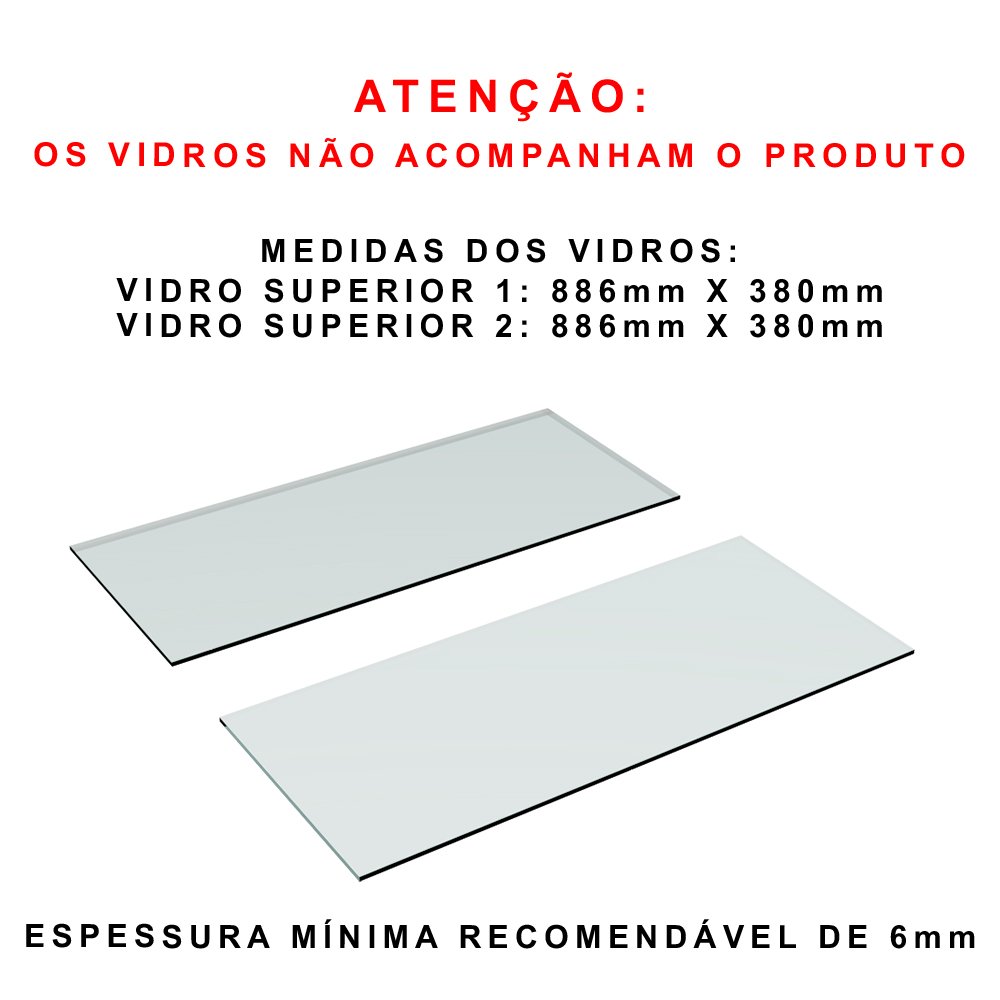 BALCÃO PRATELEIRAS DUPLA M55.2021.B (LOJA, ATENDE, ROUPAS) MUNDI MOVEIS - 9