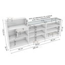 Ver imagem 2 de BALCÃO PRATELEIRAS DUPLA M55.2021.B (LOJA, ATENDE, ROUPAS) MUNDI MOVEIS