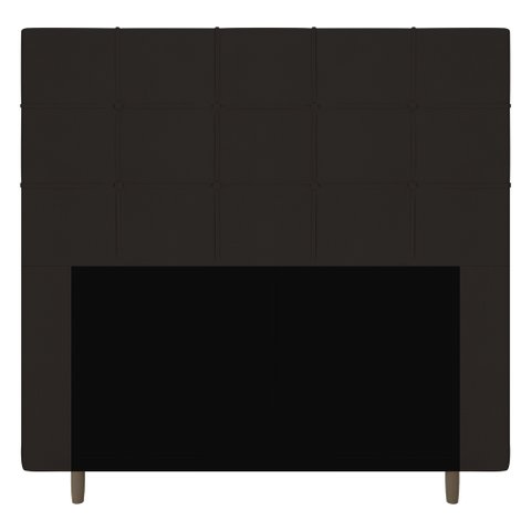 Cabeceira Cama Box Casal Leiria 140cm Suede Marrom - Desk Design