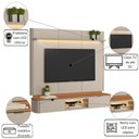 Ver imagem 2 de Painel Home TV Ferrara 166cm Canela Off White Fosco para Sala