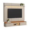 Ver imagem 5 de Painel Home TV Ferrara 166cm Canela Off White Fosco para Sala
