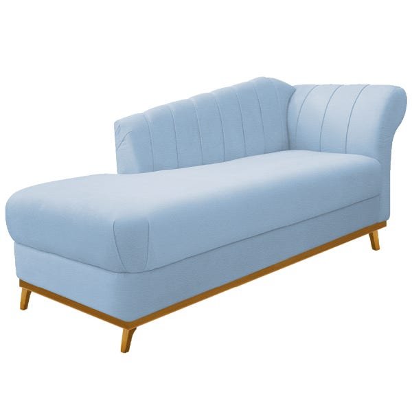 Recamier Vanessa 140cm Lado Esquerdo Corano Azul Bebê - Adj Decor - 1