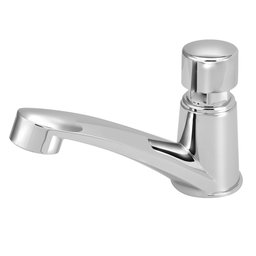 Torneira Lavatório Automática Abs Botão em Aço Inox:prateado/cromado - 1