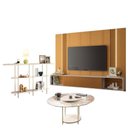 Ver imagem 1 de Home Suspenso Empire Cinamomo Off White e Aparador Infinity e Mesa de Centro Sky com Tampo de Vidro
