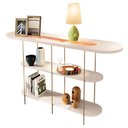 Ver imagem 4 de Home Suspenso Empire Cinamomo Off White e Aparador Infinity e Mesa de Centro Sky com Tampo de Vidro