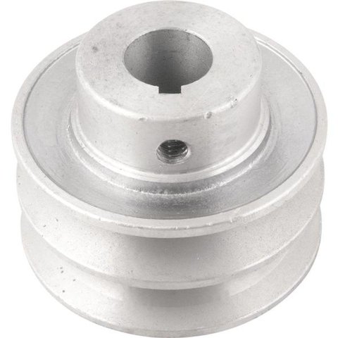 Polia Alumínio 2 Canais Perfil a 70mm com Furo 3/4 - Vonder