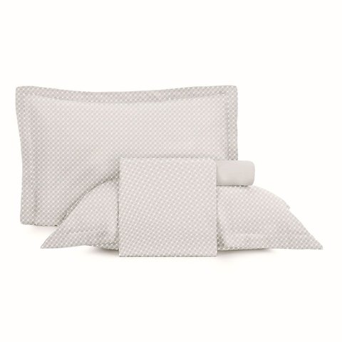 Jogo de Cama King 4 Peças Altenburg Toque Acetinado Slim Porcelana