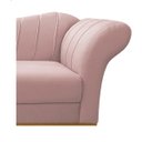 Ver imagem 6 de Recamier Vanessa 1,40M Lado Esquerdo Suede Rosê - ADJ Decor