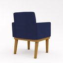 Ver imagem 5 de Cadeira Escritório Recepção Poltrona Reforçada Decorativa Cor:azul Marinho