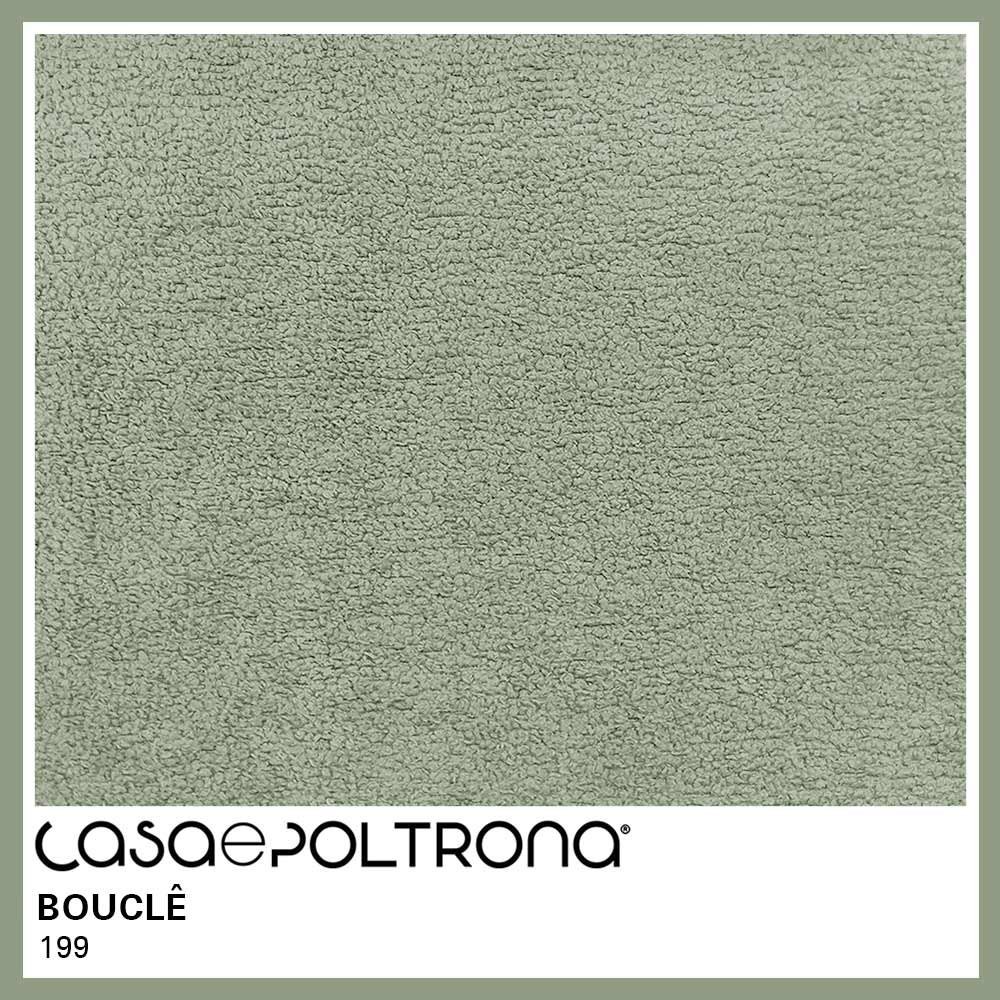 Sofá Orgânico 03 Lugares 180cm Mônaco Bouclê Verde Claro - CasaePoltrona - 5