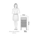 Ver imagem 2 de Balcão de Cozinha sem Tampo 40cm 4 Gavetas Pérola Luciane Móveis