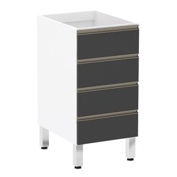 Balcão de Cozinha sem Tampo 40cm 4 Gavetas Pérola Luciane Móveis - 1