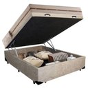 Ver imagem 4 de Cama Box Baú Casal com Cabeceira + Colchão De Molas Ensacadas Anjos Royal 64x188x138cm Bege