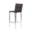 Ver imagem 1 de Banqueta Alta para Cozinha Bar em Alumínio e Fibra - Tabaco