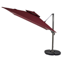 Ver imagem 2 de Ombrelone Articulavel 3x3 com Estrutura em Alumínio e Aço e Tecido Sintético Impermeável com Base