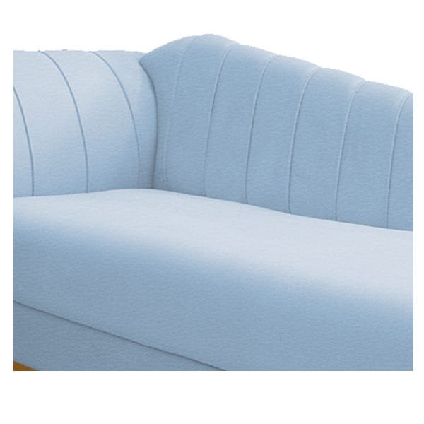 Recamier Vanessa 185cm Lado Direito Corano Azul Bebê - Adj Decor - 6