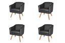 Ver imagem 1 de Kit 4 Poltronas Decorativa San Diego Sala Recepção Escritório Preto