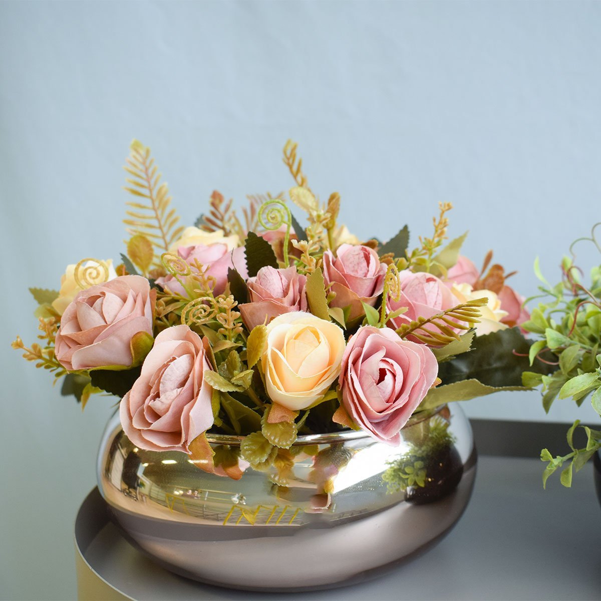 Arranjo De Mini Rosas no Vaso Baixo Rose | Linha Arranjos de Flores Formosinha - 6