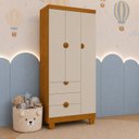 Ver imagem 1 de Guarda-Roupa 3 Portas para Quarto de Bebê 100% MDF Apolo