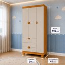 Ver imagem 4 de Guarda-Roupa 3 Portas para Quarto de Bebê 100% MDF Apolo