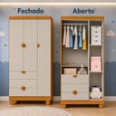 Ver imagem 7 de Guarda-Roupa 3 Portas para Quarto de Bebê 100% MDF Apolo