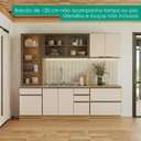 Ver imagem 6 de Cozinha Armario 5 Peças Cristaleira Balcao para Pia 258 cm Etna Carvalho Oak Off White Poliman