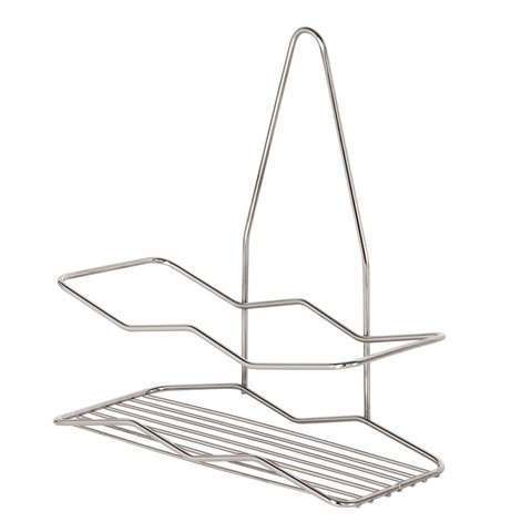 Suporte Porta Shampoo ZigZag Cromado Sem Furo Para Registro - Cód 04369