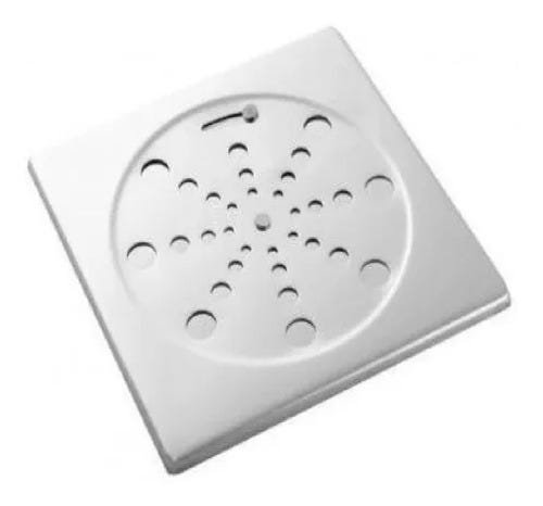 Ralo Grelha Inox para Banheiro Quadrado 15x15 com Fecho - 2