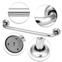 Ver imagem 2 de Barra de Apoio em Aluminio 60cm Idosos Deficientes Banheiros:prateado