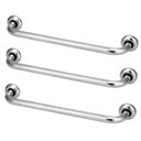 Ver imagem 1 de Kit 3 Barras de Apoio para Banheiro de 60cm Idosos e Pne:prateado