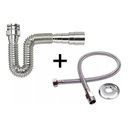 Ver imagem 1 de Sifão Sanfonado Universal Cr + Engate Flexível Trançado 40cm