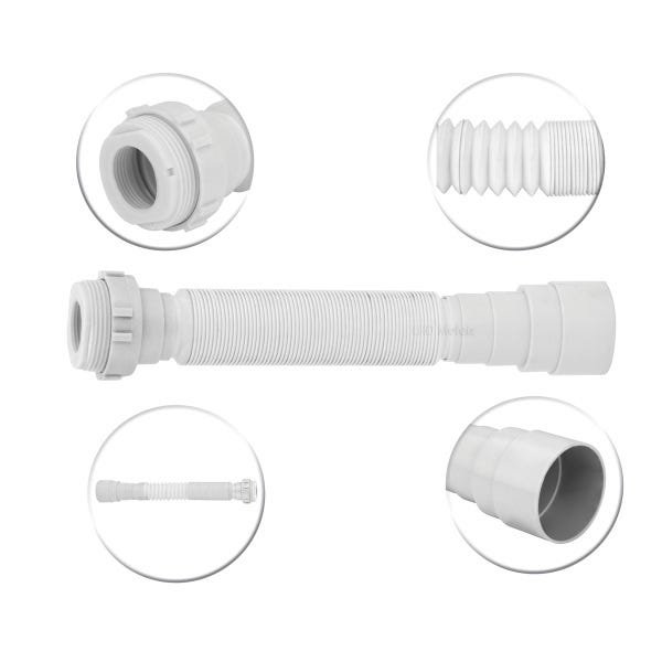 Sifão Sanfonado/extensivo Universal Abs Branco - 2
