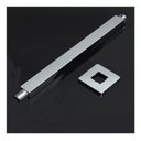 Ver imagem 5 de Ducha Chuveiro Slim Quadrado Metal 20x20cm Com Braço De Teto