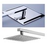 Ducha Chuveiro Slim Quadrado Metal 30x30cm Com Braço 30cm - 2