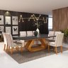 Sala de Jantar 220x100 Mdf/vidro 8 Cadeiras Lottus Bom Pastor - 1