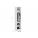 Ver imagem 4 de Guarda-Roupas Modulado 1 porta c/cabideiro Linha FREE - BE Mobiliário Branco