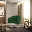Ver imagem 7 de Cadeira Sala de Jantar Giratória Base Cromada Kit 2 Stella Veludo D03 - D'Rossi Cor Verde