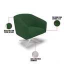 Ver imagem 6 de Cadeira Sala de Jantar Giratória Base Cromada Kit 2 Stella Veludo D03 - D'Rossi Cor Verde