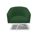 Ver imagem 3 de Cadeira Sala de Jantar Giratória Base Cromada Kit 2 Stella Veludo D03 - D'Rossi Cor Verde